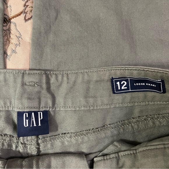 Army Green Wide Leg Khakis Size 12 - Picture 4 of 4